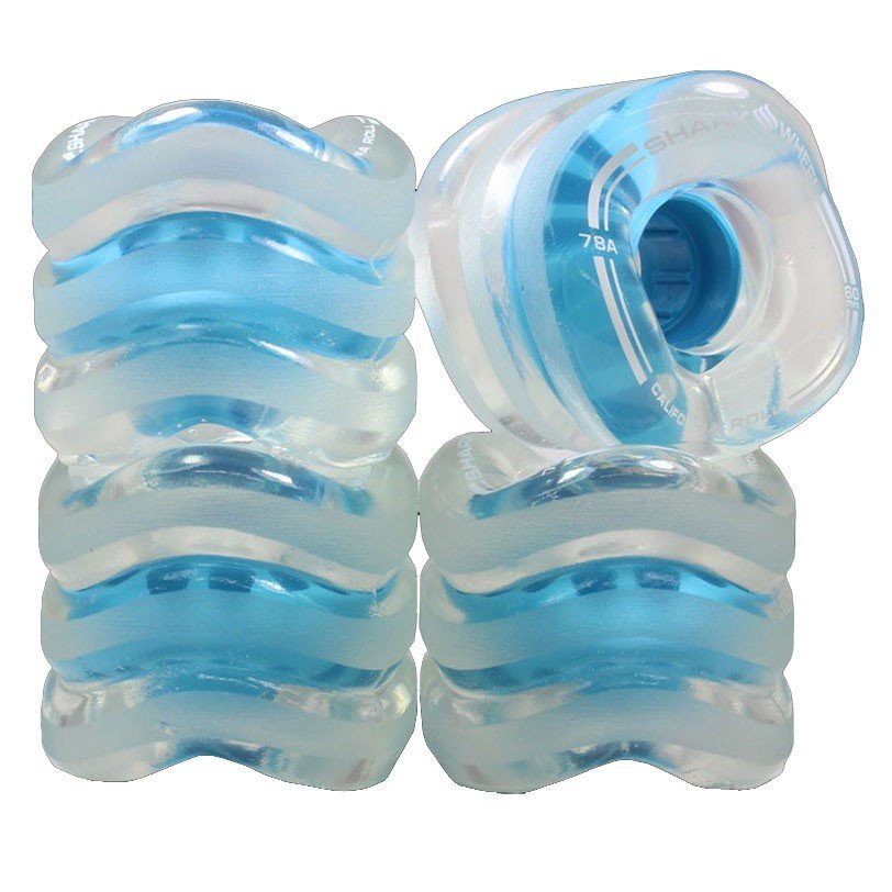 Roues SharkWheel California Roll 60mm – Clear Blue Core | Numéro 4 SkateShop