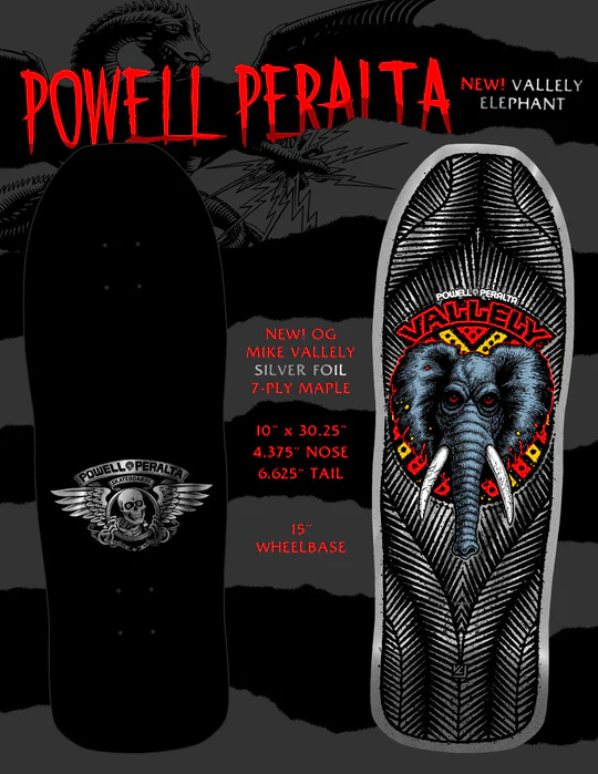 DECK REISSUE VALLELY ELEPHANT SILVER 9.8 X 30