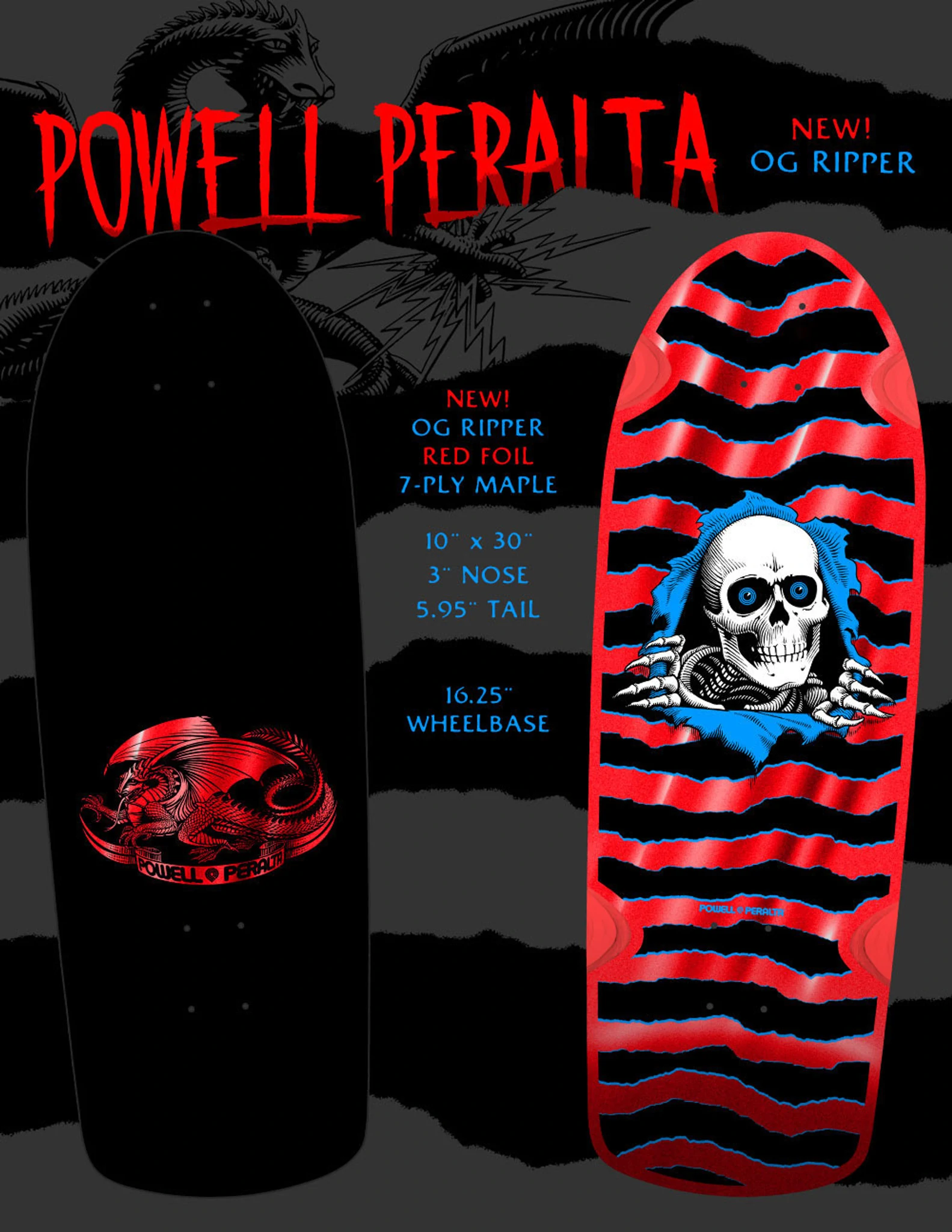 DECK REISSUE OG RIPPER 10.0 X 30 RED FOIL