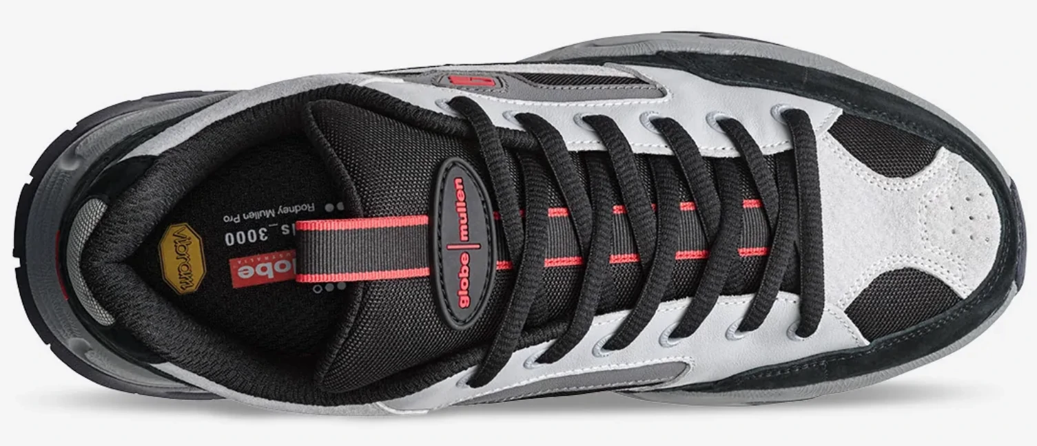 Globe RMS-3000 Smoke/Black – Chaussures skate rétro & confort