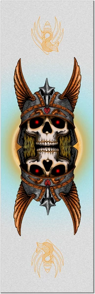 GRIP PLAQUE ANDERSON SKULL CLEAR 10.5 X 33