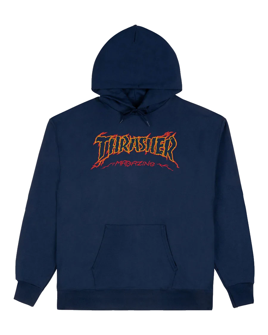Hoodie Thrasher Exteenager Navy – Style brut et iconique