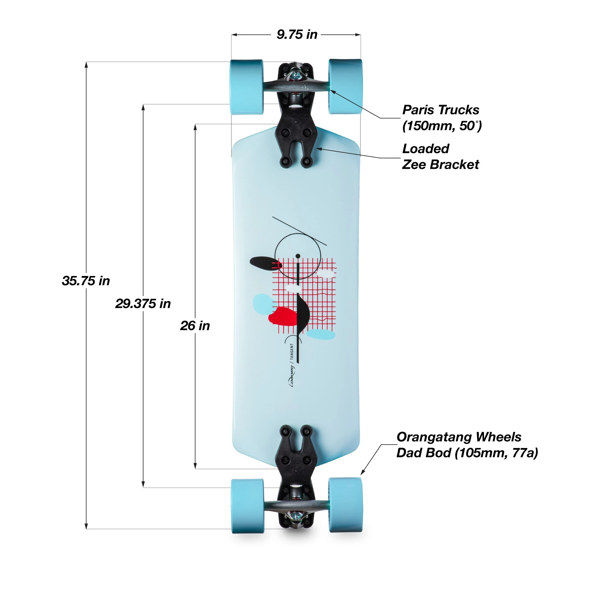 Loaded Tangent Dad Bods Longboard Complet