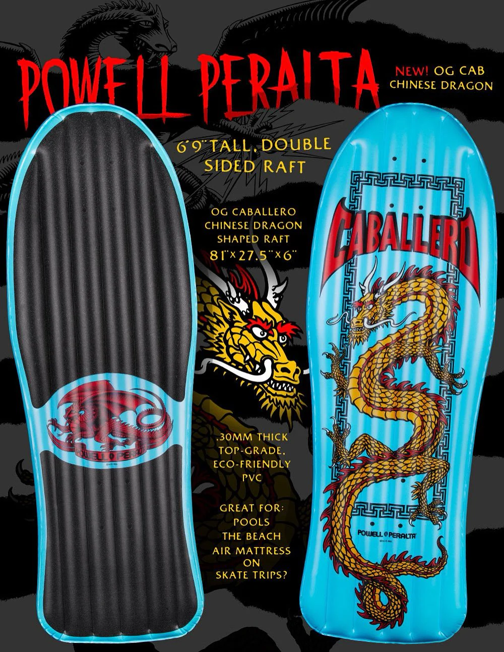 RAFT CHINESE DRAGON BLUE