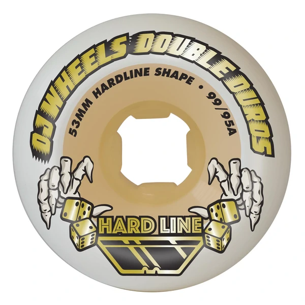 WHEELS (JEU DE 4) 53MM DOUBLE DURO WHITE GUM 99A 95A