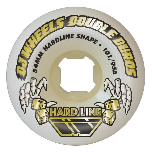 WHEELS (JEU DE 4) 54MM DOUBLE DURO WHT HARDLINE 101A 95A