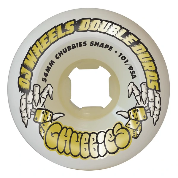 WHEELS (JEU DE 4) 54MM DOUBLE DURO WHT CHUBBIES 101A 95A