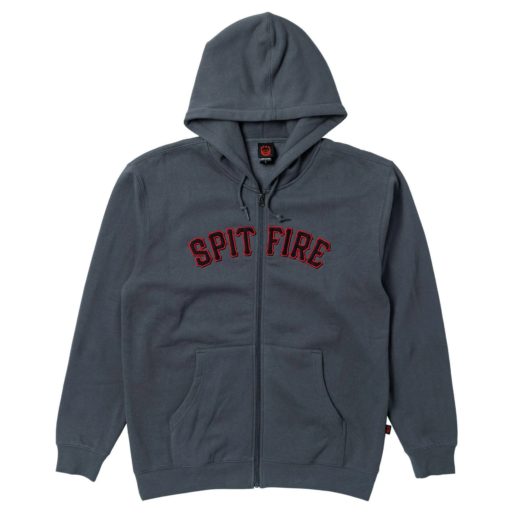 Hoodie zippé SPITFIRE Spitball Charcoal – Skate & style