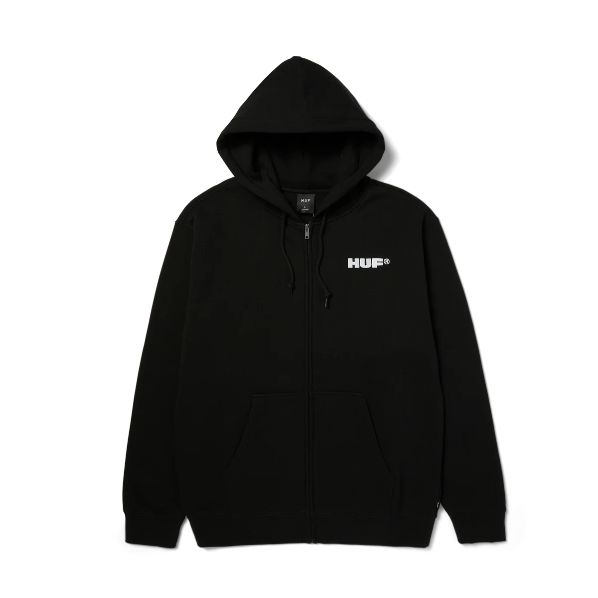 HUF Hoody All Caps Zip Black – Sweat à capuche zippé stylé