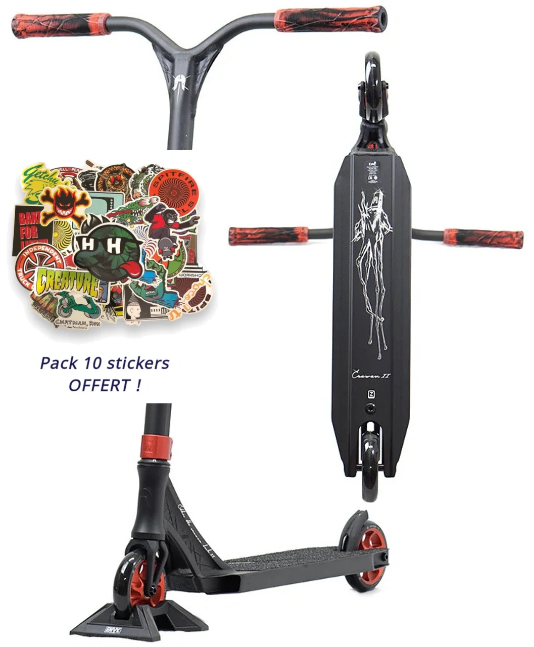 Trottinette Ethic Erawan V2 Rouge - Livraison Gratuite