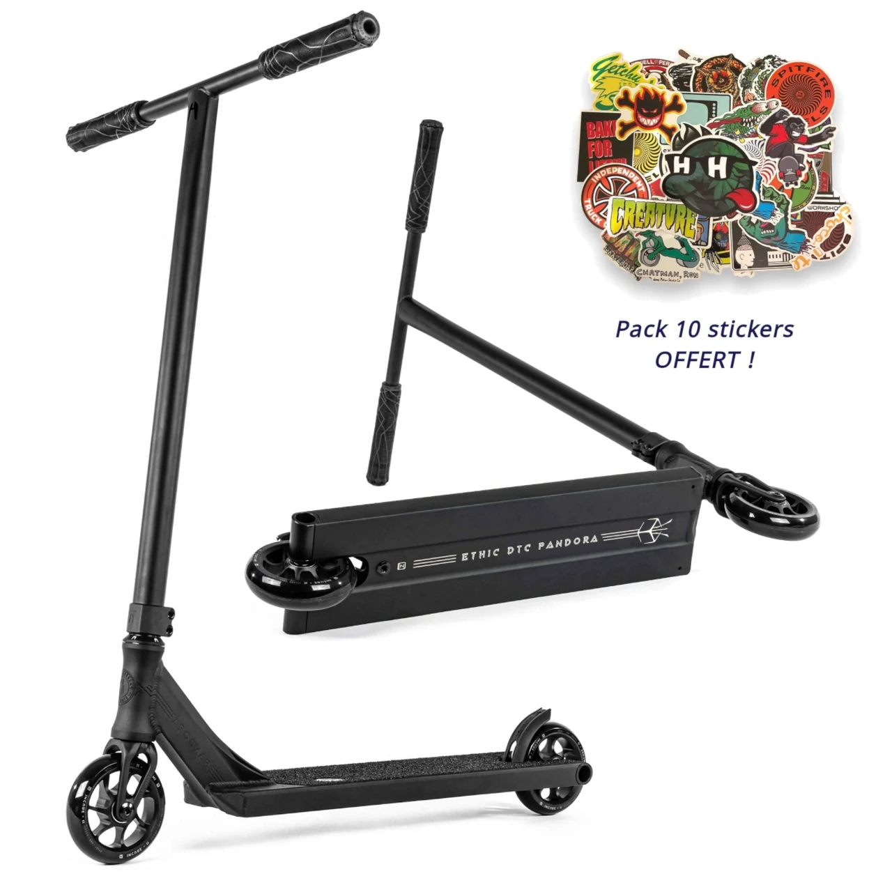 Trottinette Ethic Pandora Noir - Livraison Gratuite