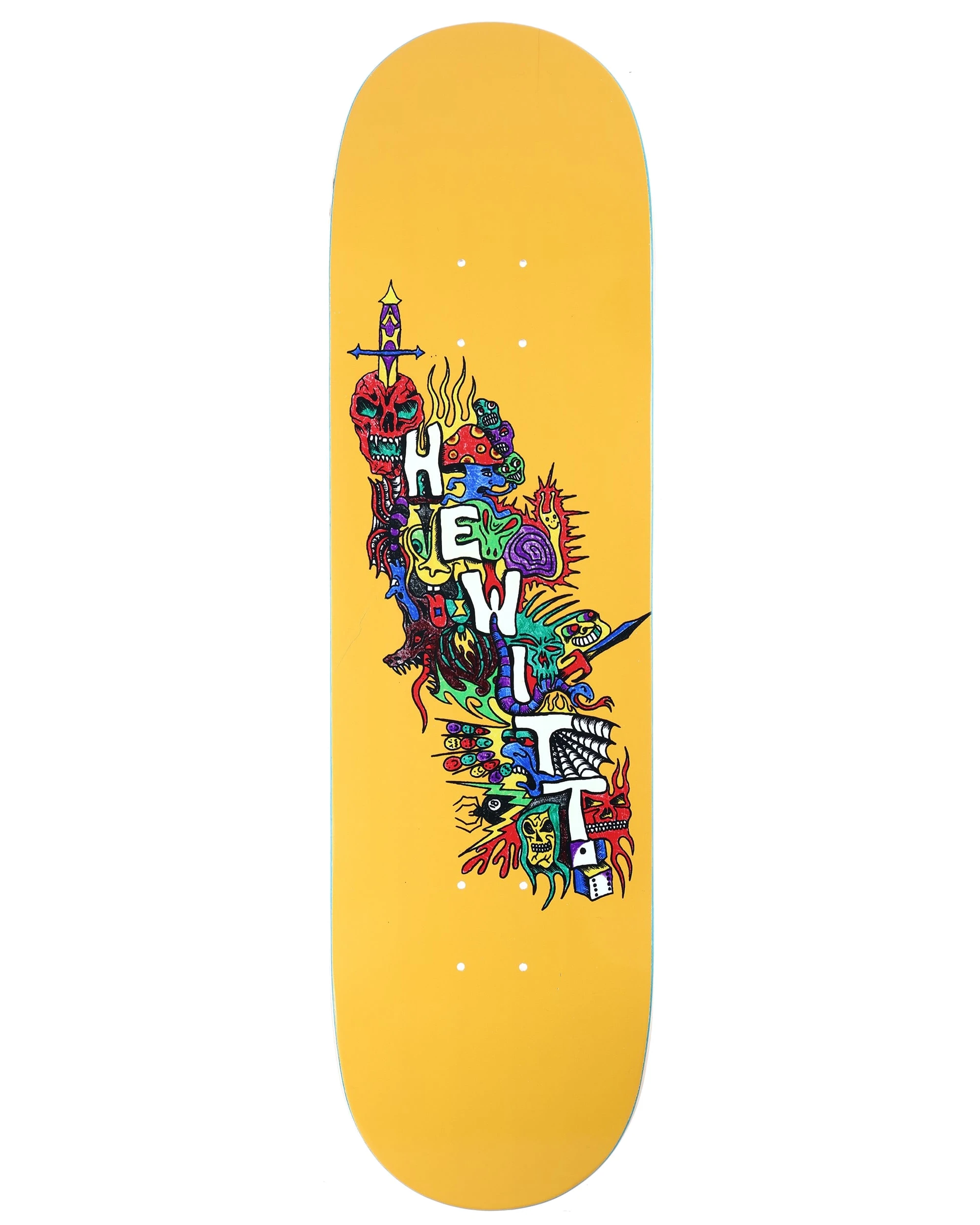 ANTIHERO Planche Skate Cascade Hewitt Yellow 8.65x31.82