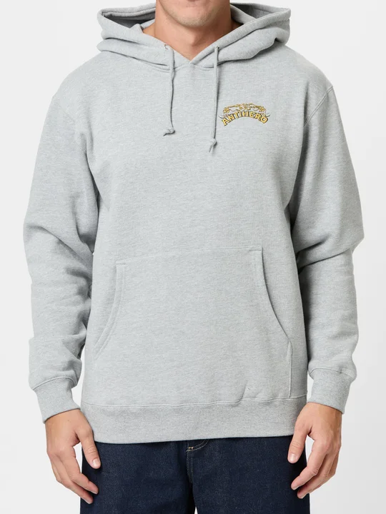 ANTI-HERO Sweat Customs Hood Heather Grey – Hoodie Skate Urbain Confortable