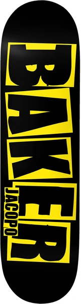Deck Baker Skateboards JC Brand Logo Danger Yellow 8.0"