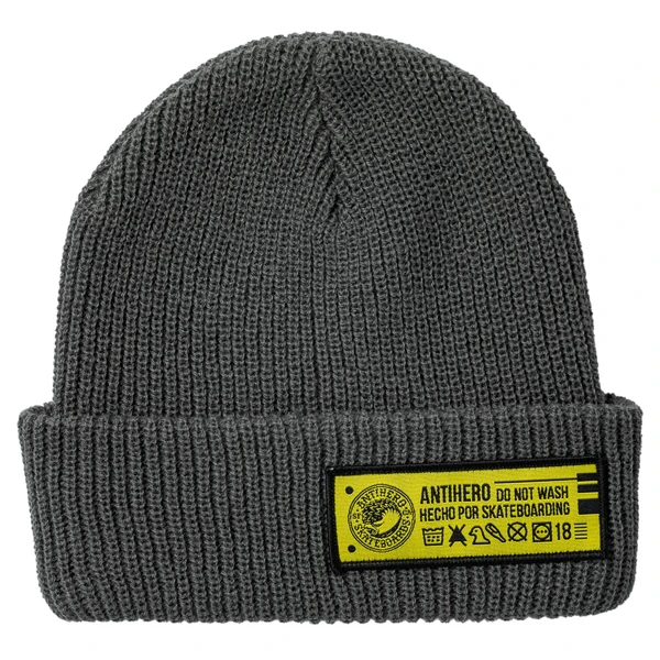 ANTIHERO – Bonnet Hecho Por Skateboarding Charcoal/Yellow
