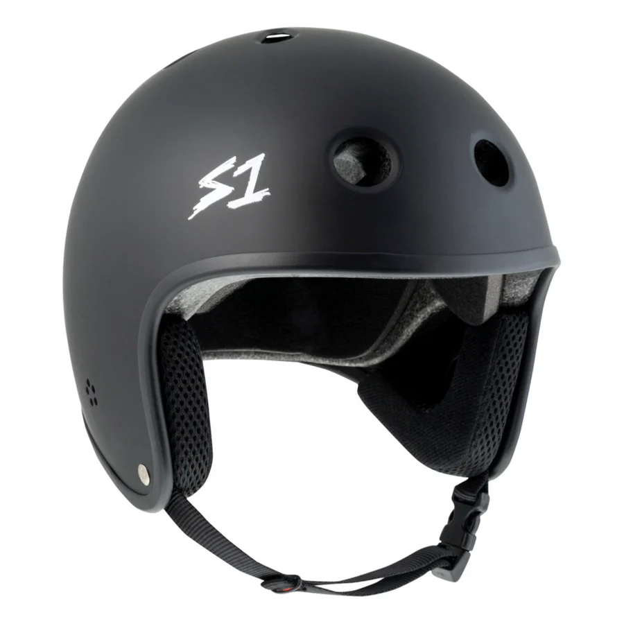 S1 – Casque Retro Lifer Noir Mat | Protection skate & BMX