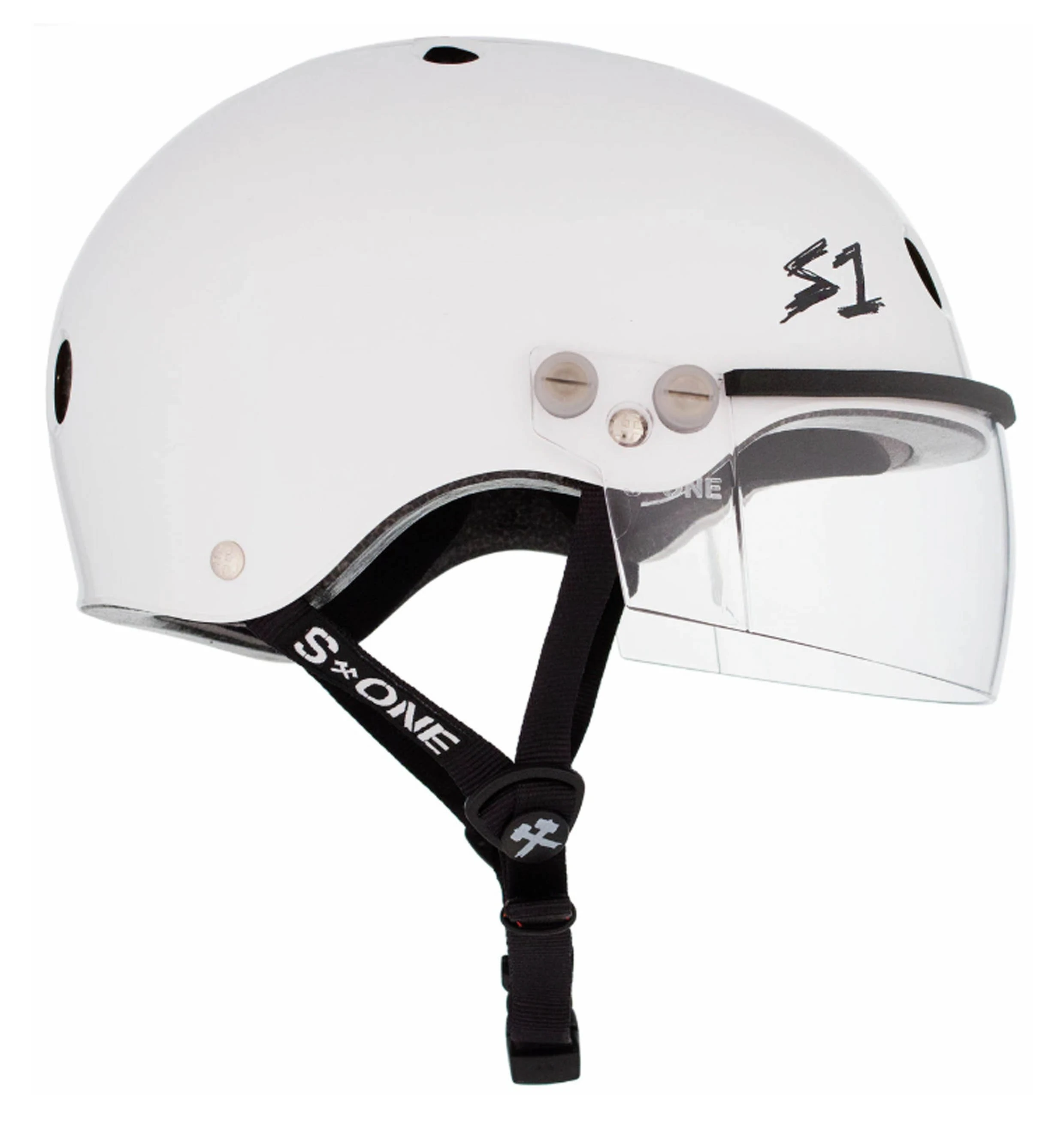 S-One Lifer Visière – White Gloss | Casque certifié