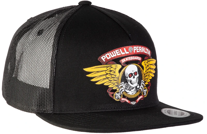 POWELL PERALTA Cap Winged Ripper Trucker Black – Casquette Skate Légendaire