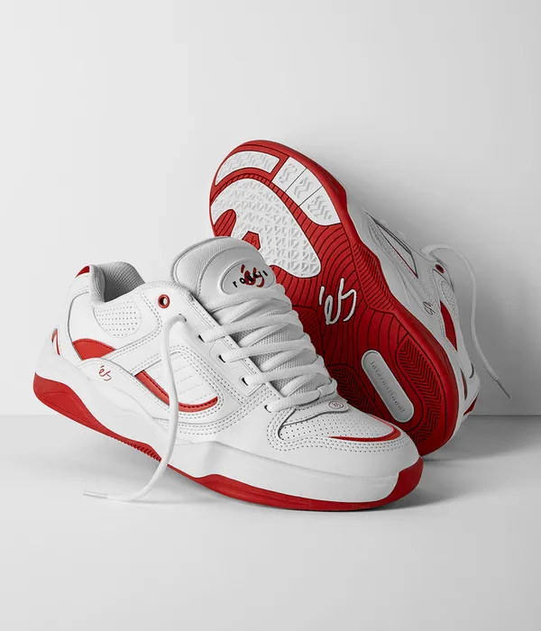 éS TJ Rogers White Red – Chaussures de Skate & Style