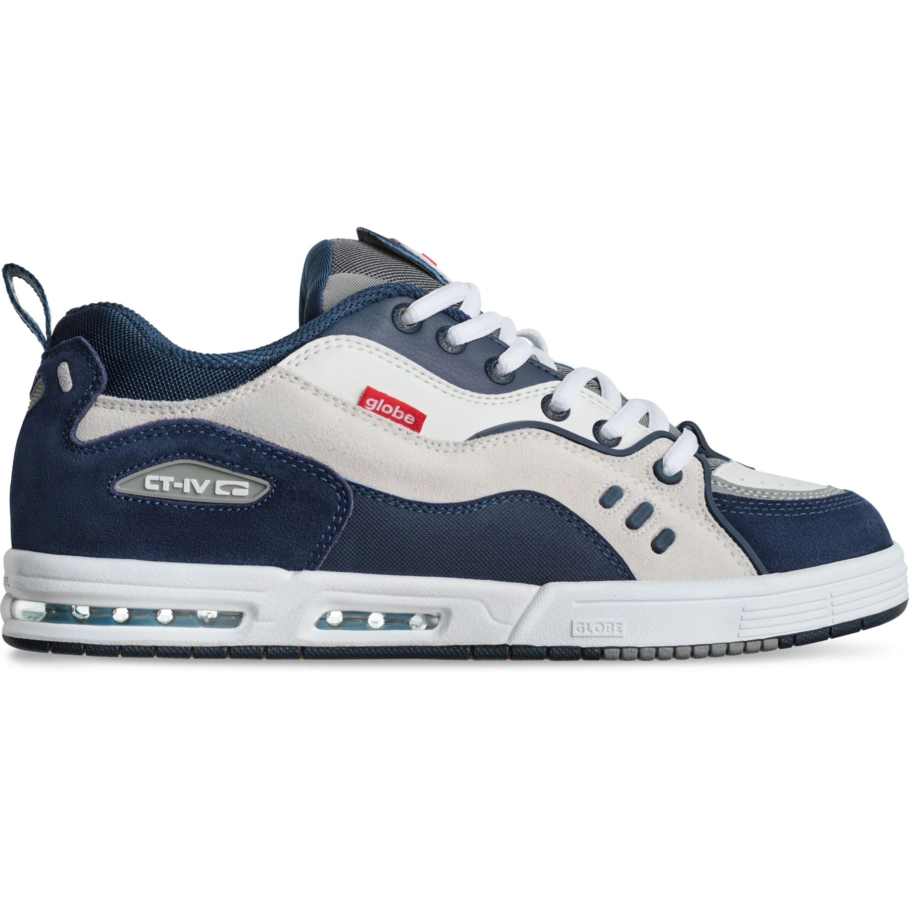 GLOBE CT-4 White/Navy – Baskets skate look rétro