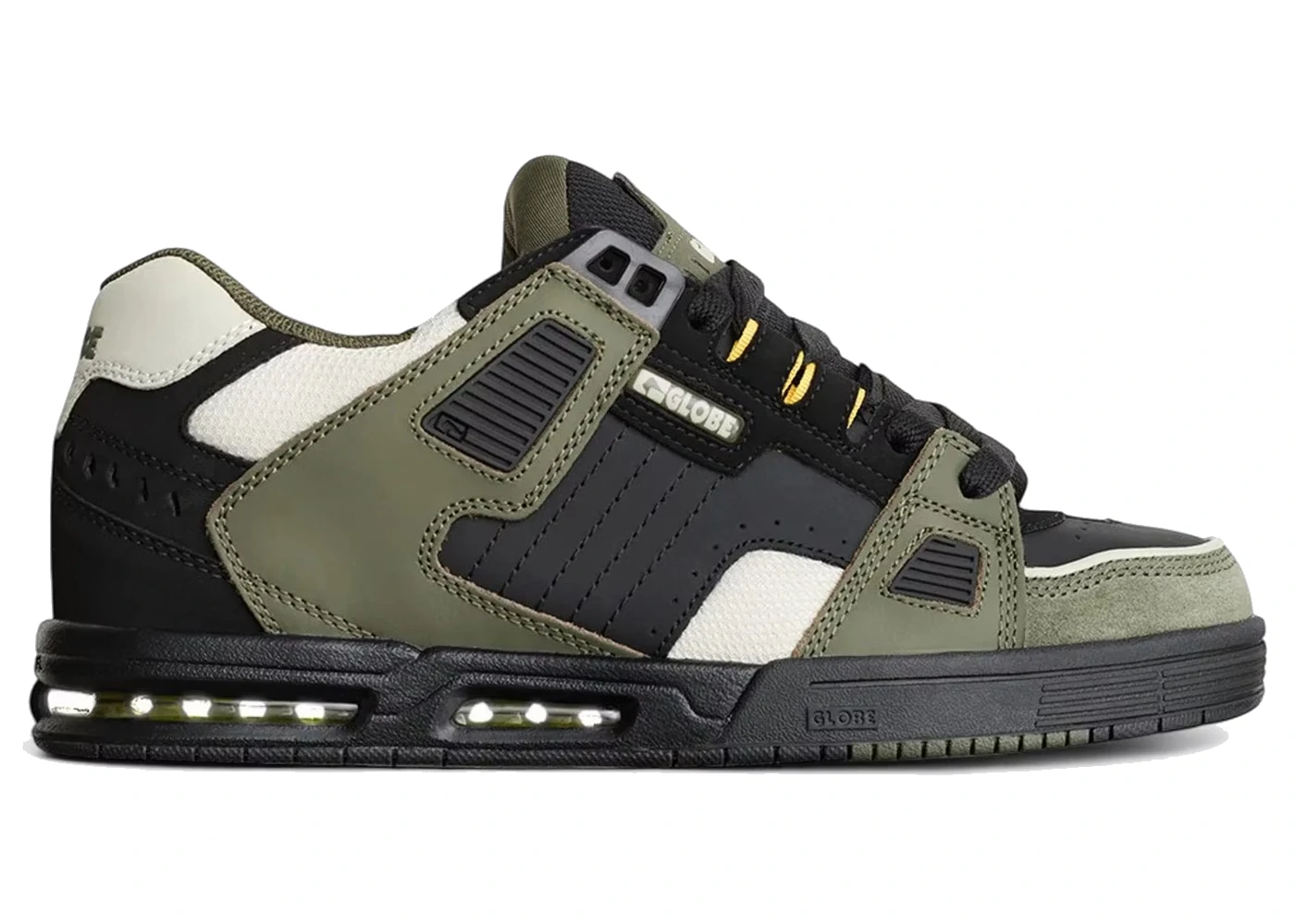 GLOBE Sabre Black Army – Chaussures skate ultra résistantes