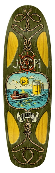 ANTIHERO Jalopi Tugboat 9.8" – Deck Skateboard Green