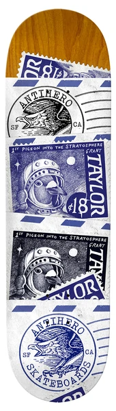 ANTIHERO Postal Grant 8.38" – Deck Skateboard White
