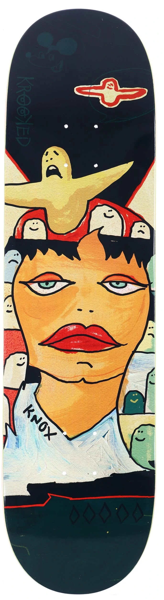 Deck Skateboard KROOKED THREE STAR KNOX MULTI 8.25 X 32 - 14.38