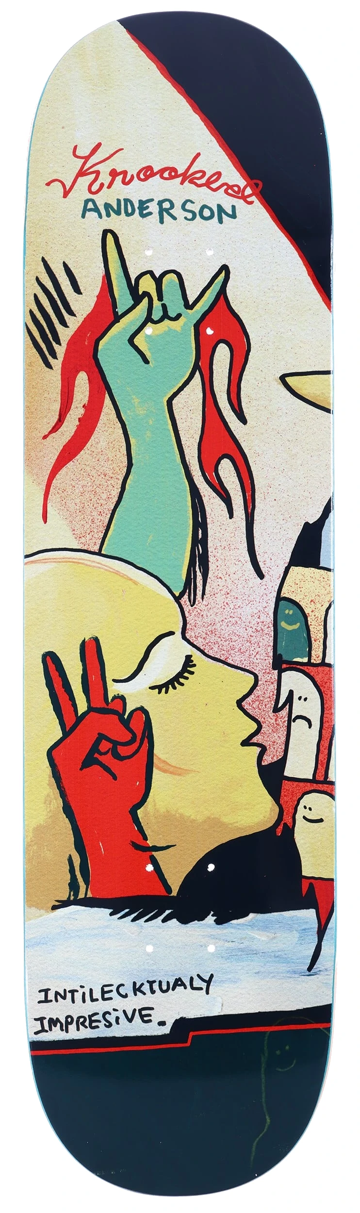 Deck Skateboard KROOKED THREE STAR MANDERSON MULTI 8.38 X 32 - 14.25