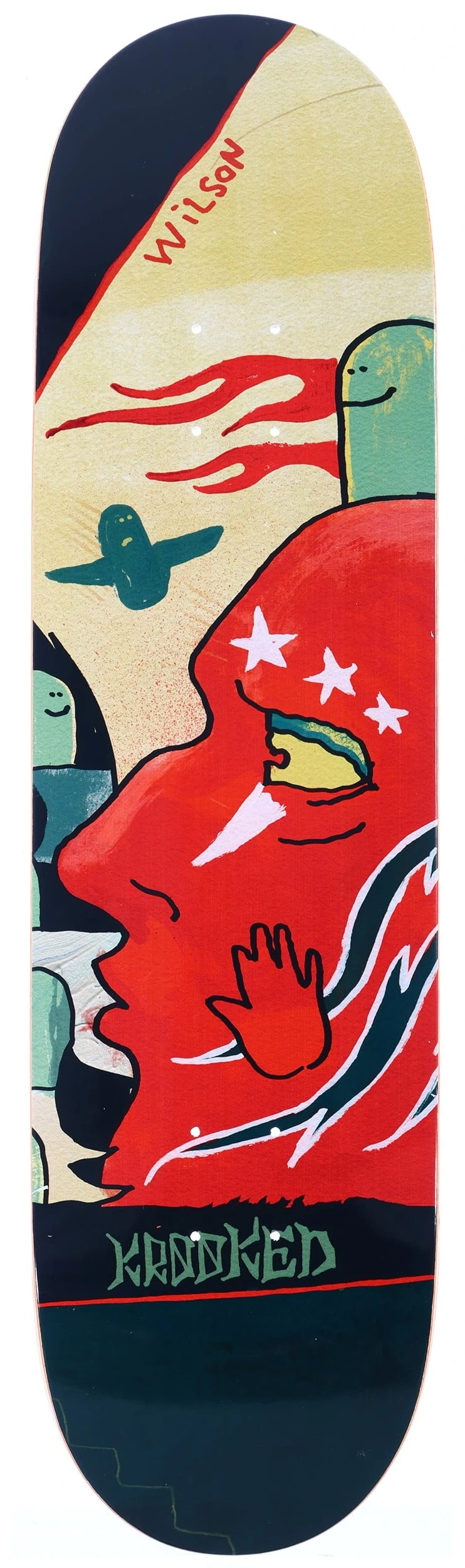 Deck Skateboard KROOKED THREE STAR WILSON MULTI 8.5 X 32.18 - 14.38