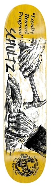Deck Skateboard SLAVE SCHULTZ HELPING HAND 10 YEARS 8.375