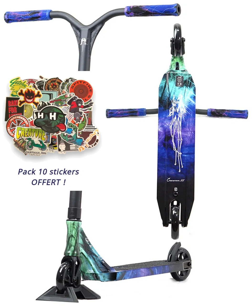 Trottinette freestyle Ethic Erawan V2 – Ultra légère et performante