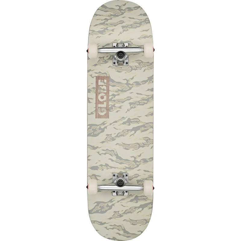 GLOBE Goodstock Vintage White Camo 8.75" Skateboard Style