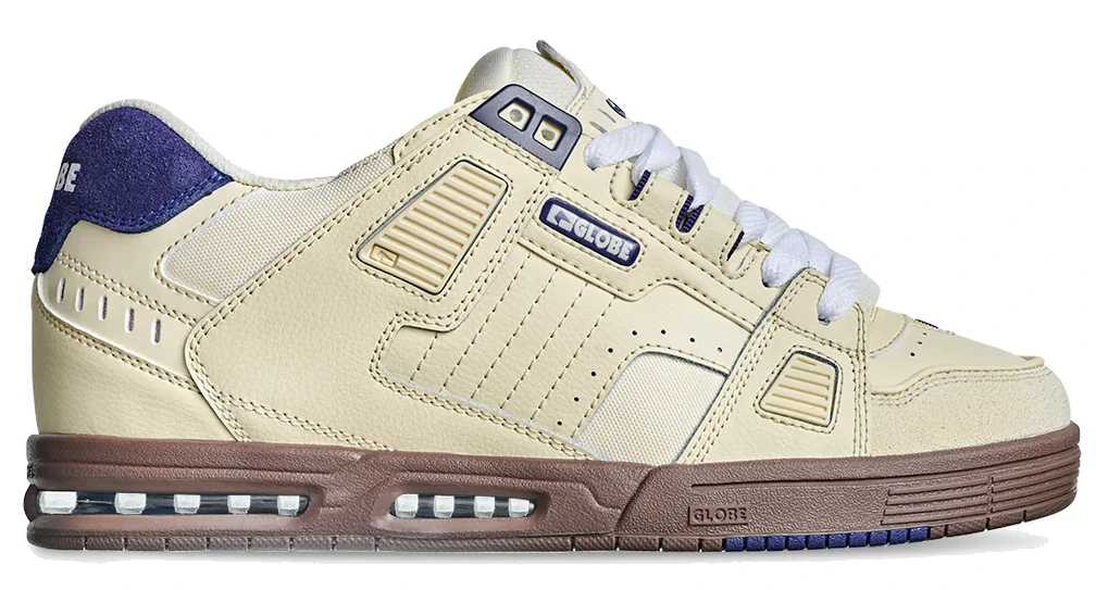 Chaussures de skate Globe Sabre Antique White Blue – Skateboard & Lifestyle Homme