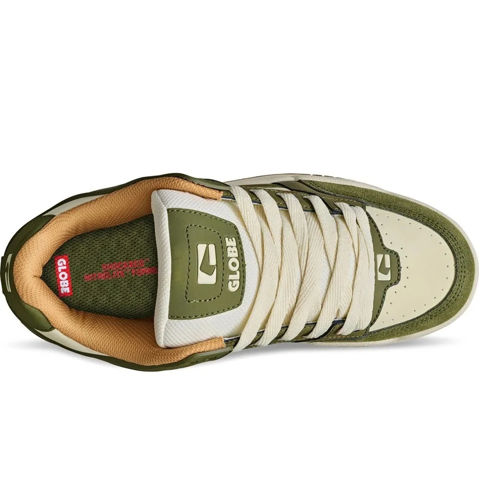 Chaussures de skate Globe Tilt Green Antique – Sneakers Skate Homme Rétro & Résistantes