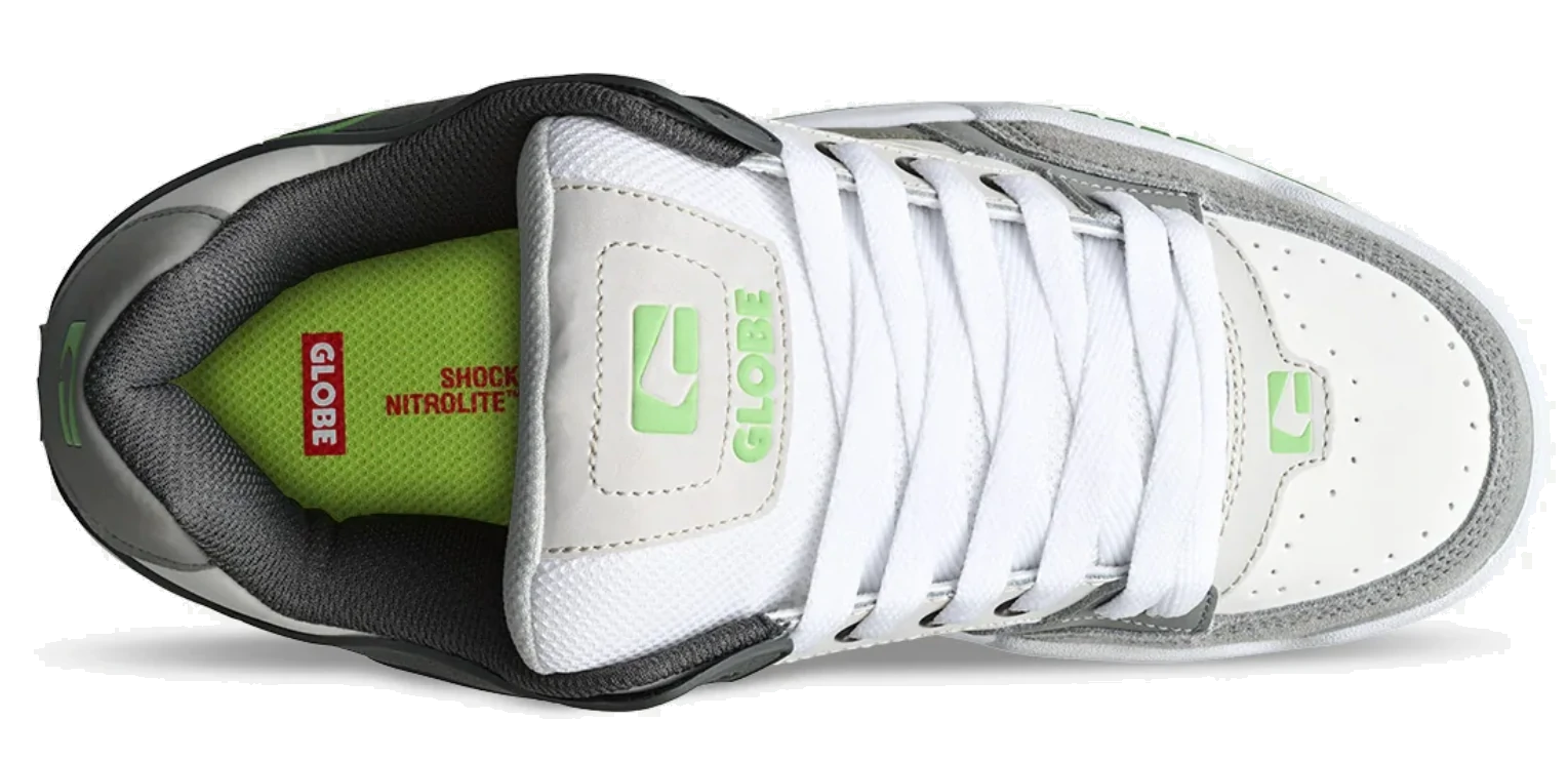 Globe Tilt Lunar/Grey/Green – Chaussures de skate performantes