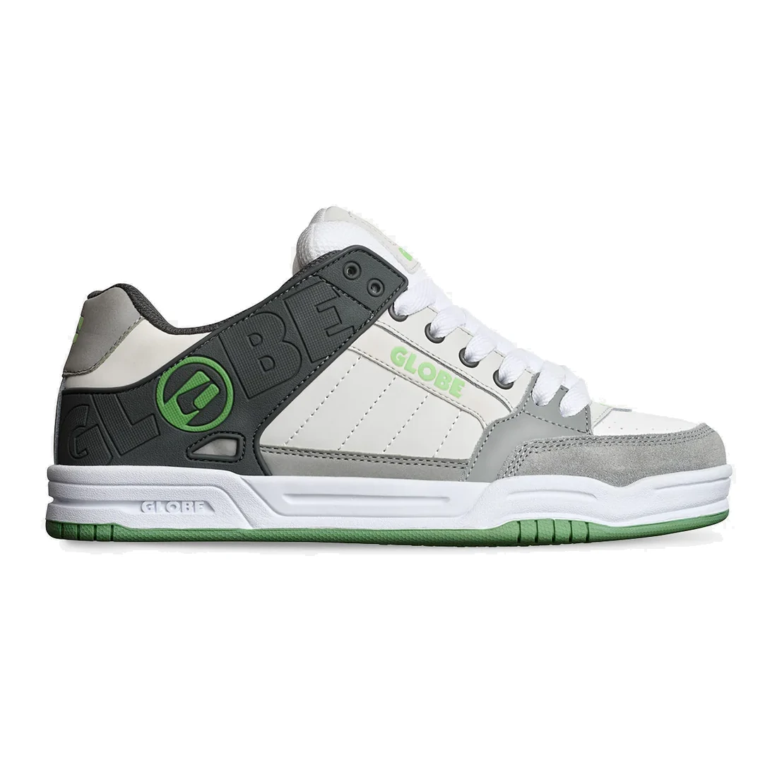 Globe Tilt Lunar/Grey/Green – Chaussures de skate performantes
