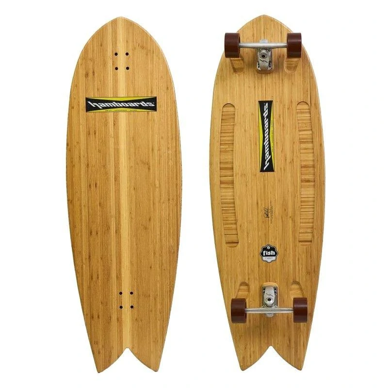 HAMBOARDS Surfskate Fish Bamboo Natural 53 pouces