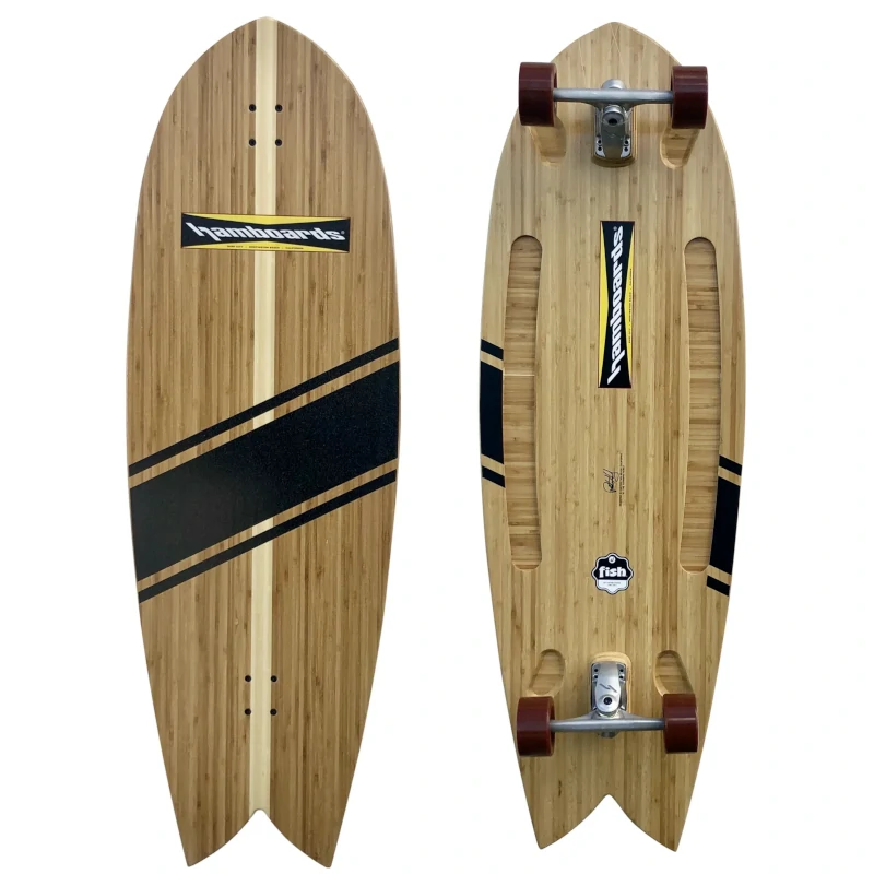 HAMBOARDS Surfskate Fish Bamboo Wedge 53 pouces
