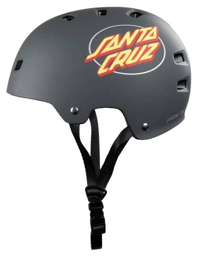 HELMET (CASQUE) SANTA CRUZ OVAL DOT CHARCOAL+ MOUSSES