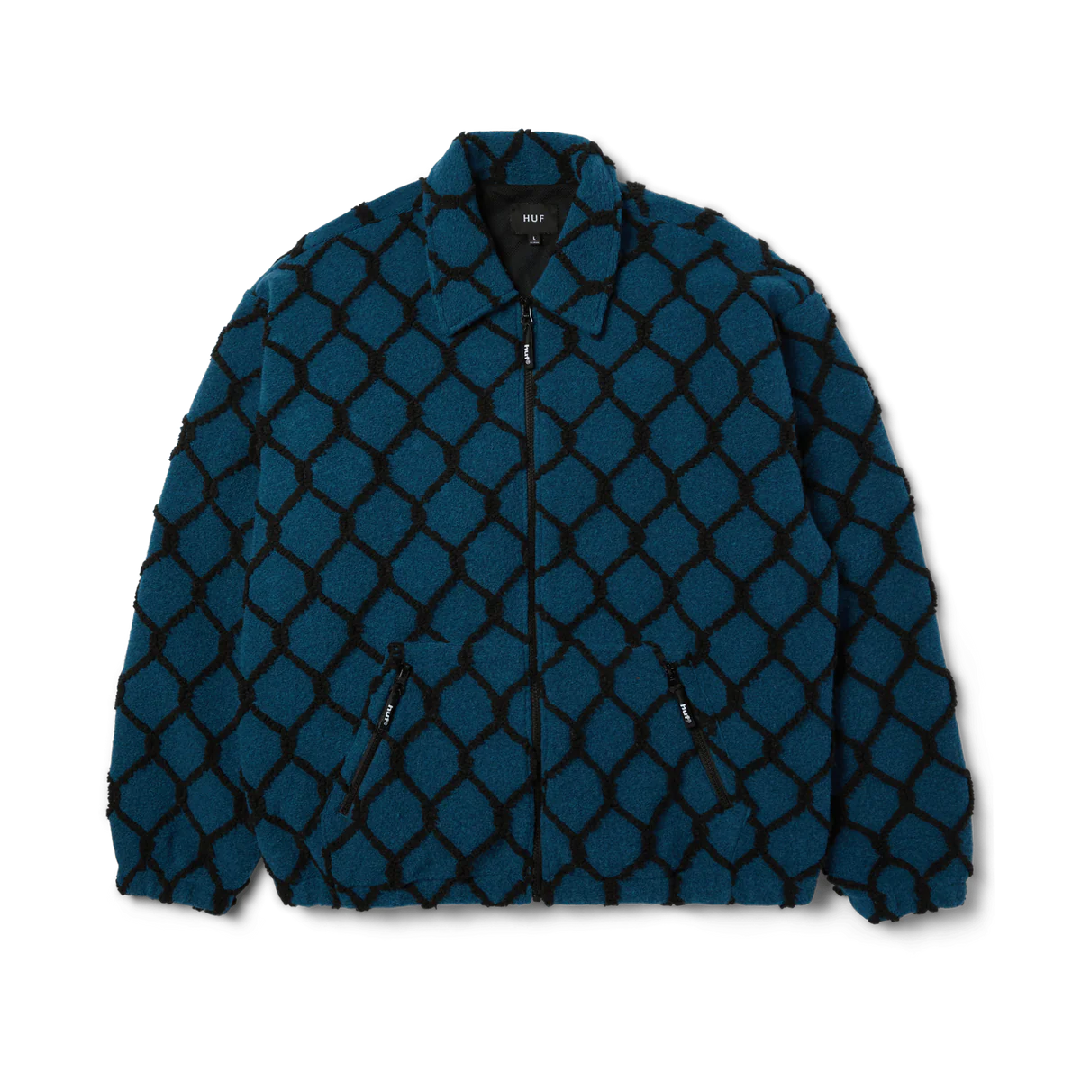 HUF – Breakthrough High Pile Marine Blue – Veste Fleece
