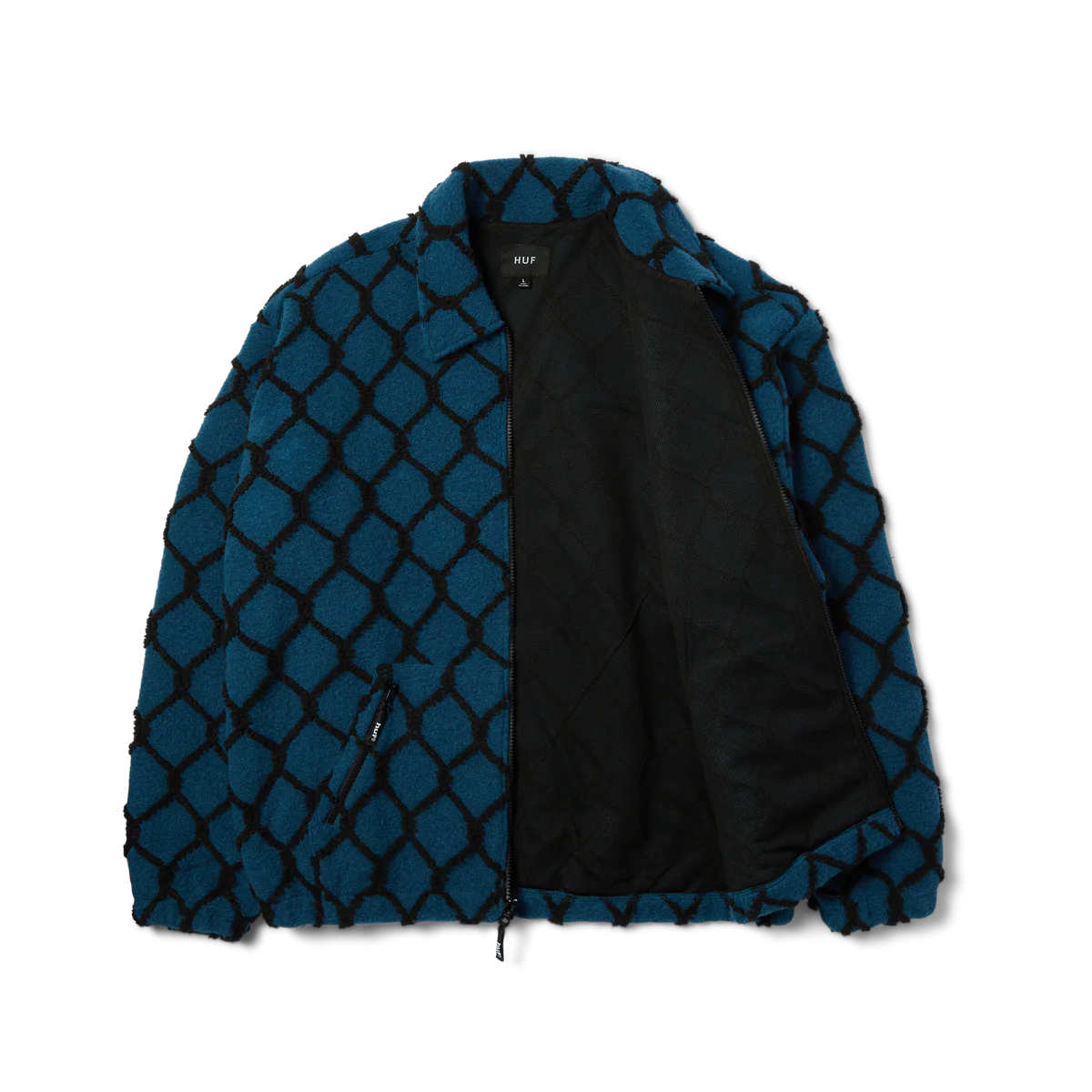 HUF – Breakthrough High Pile Marine Blue – Veste Fleece