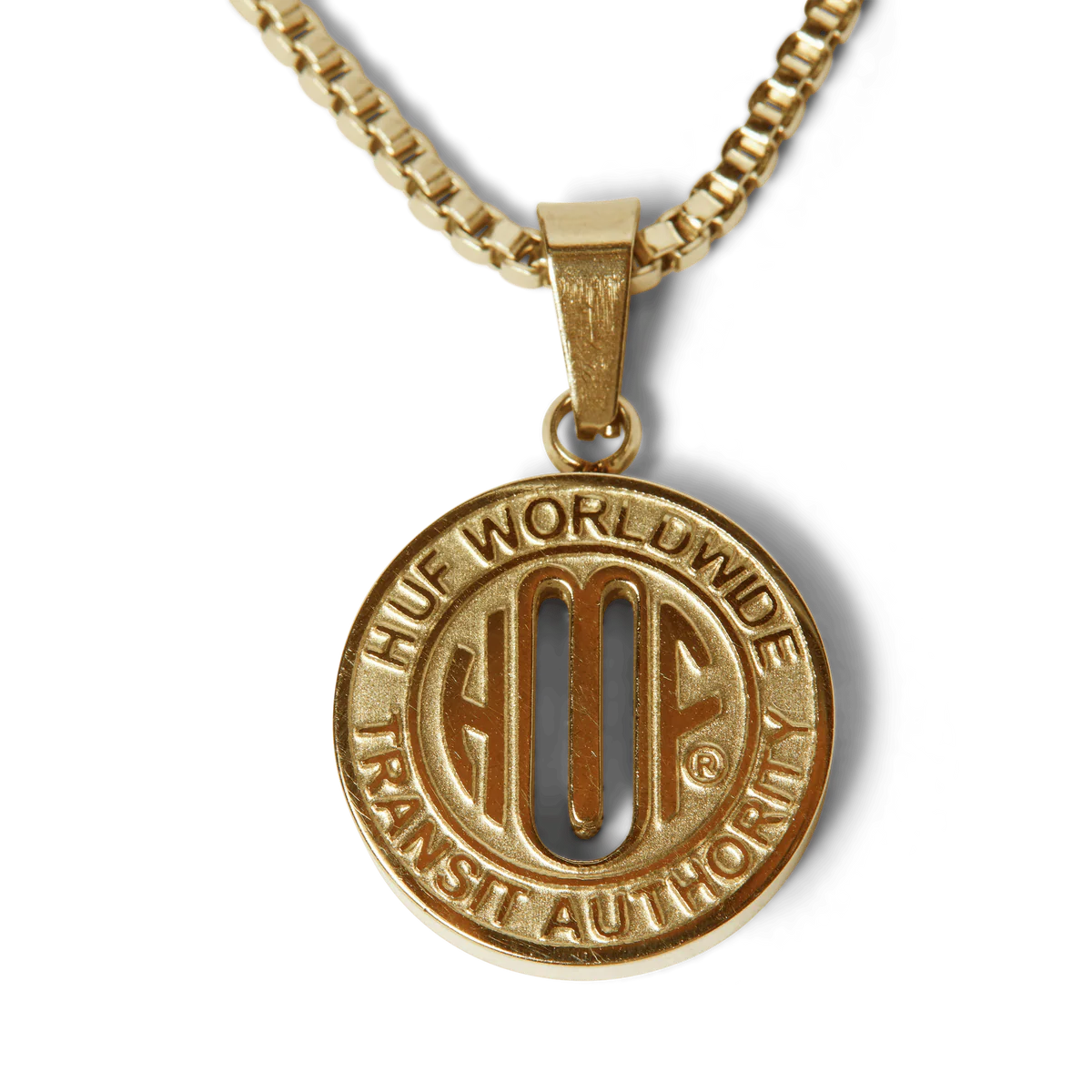 HUF – Collier Token Pendant Gold – Style affirmé en doré