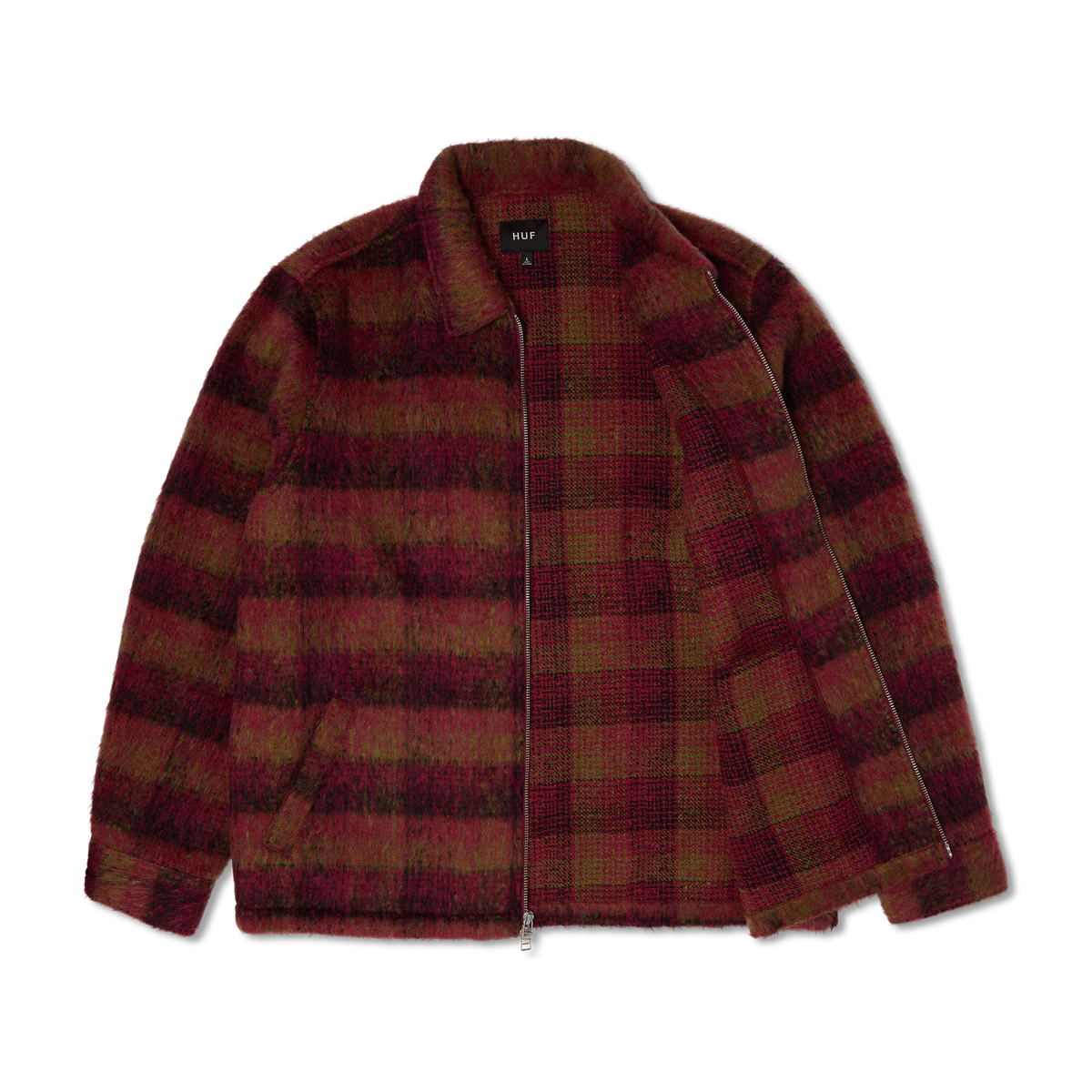 HUF – Megablast Plaid Berry – Veste style surchemise