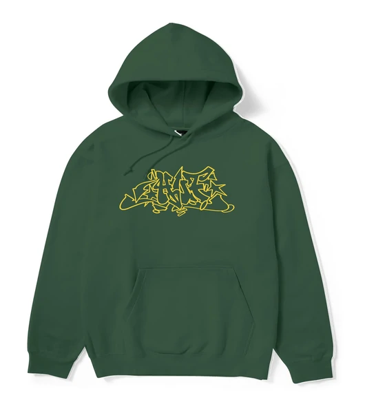 HUF Hoody PP Outlines Vert – Sweat capuche brodé stylé