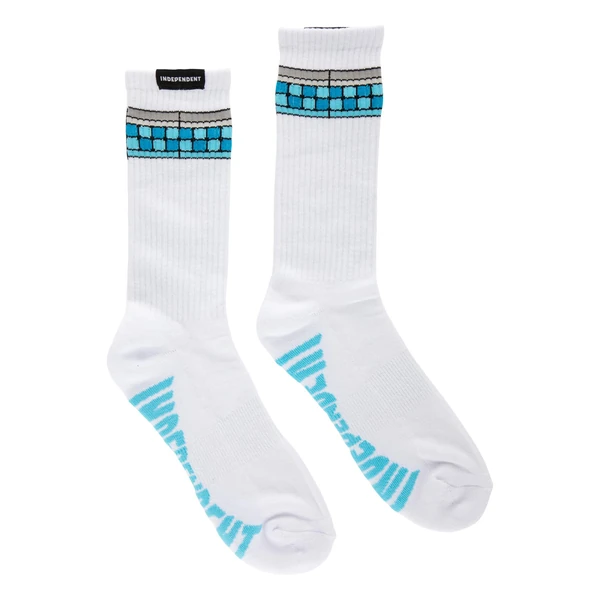 SOCKS TILE SPAN CREW WHITE