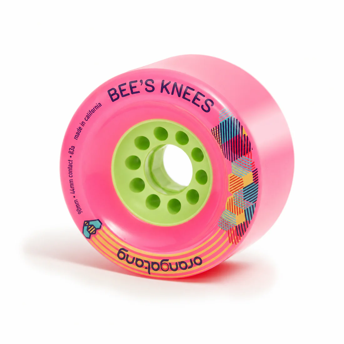 Orangatang Bee's Knees 90mm 83a Pink — Roues Longboard | N4 Skateshop