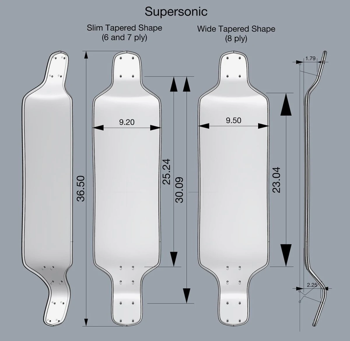 Pantheon Supersonic LDP XL 36.5" Deck 8 Plis