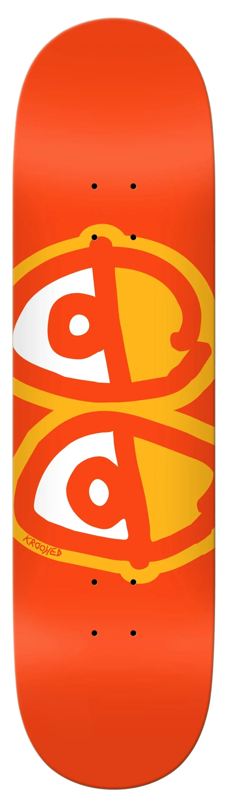 Krooked Eyes Orange 8.25x32 – Planche de skate orange