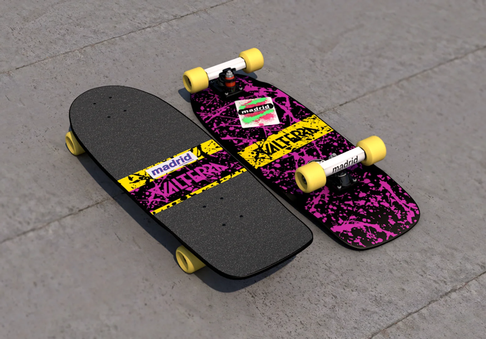 MADRID X RETOUR VERS LE FUTUR SKATEBOARD VALTERRA
